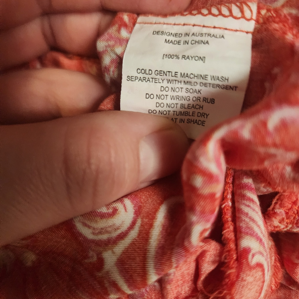 ABEL THE LABEL Strawberry Kisses Boho Maxi Dress Size S - Picture 9 of 10